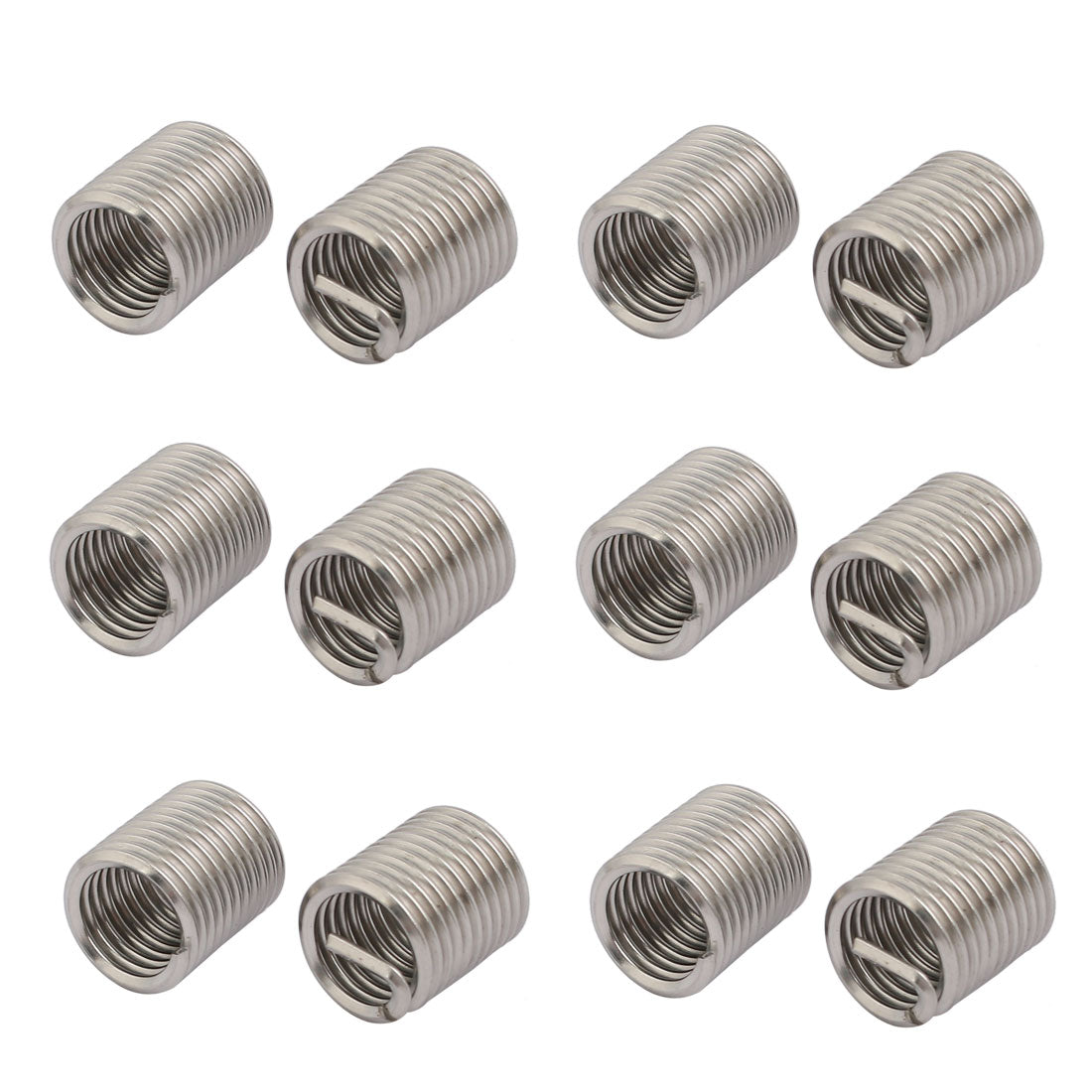 uxcell Uxcell M12x1.75mmx24mm 304 Stainless Steel Helical Coil Wire Thread Insert 12pcs