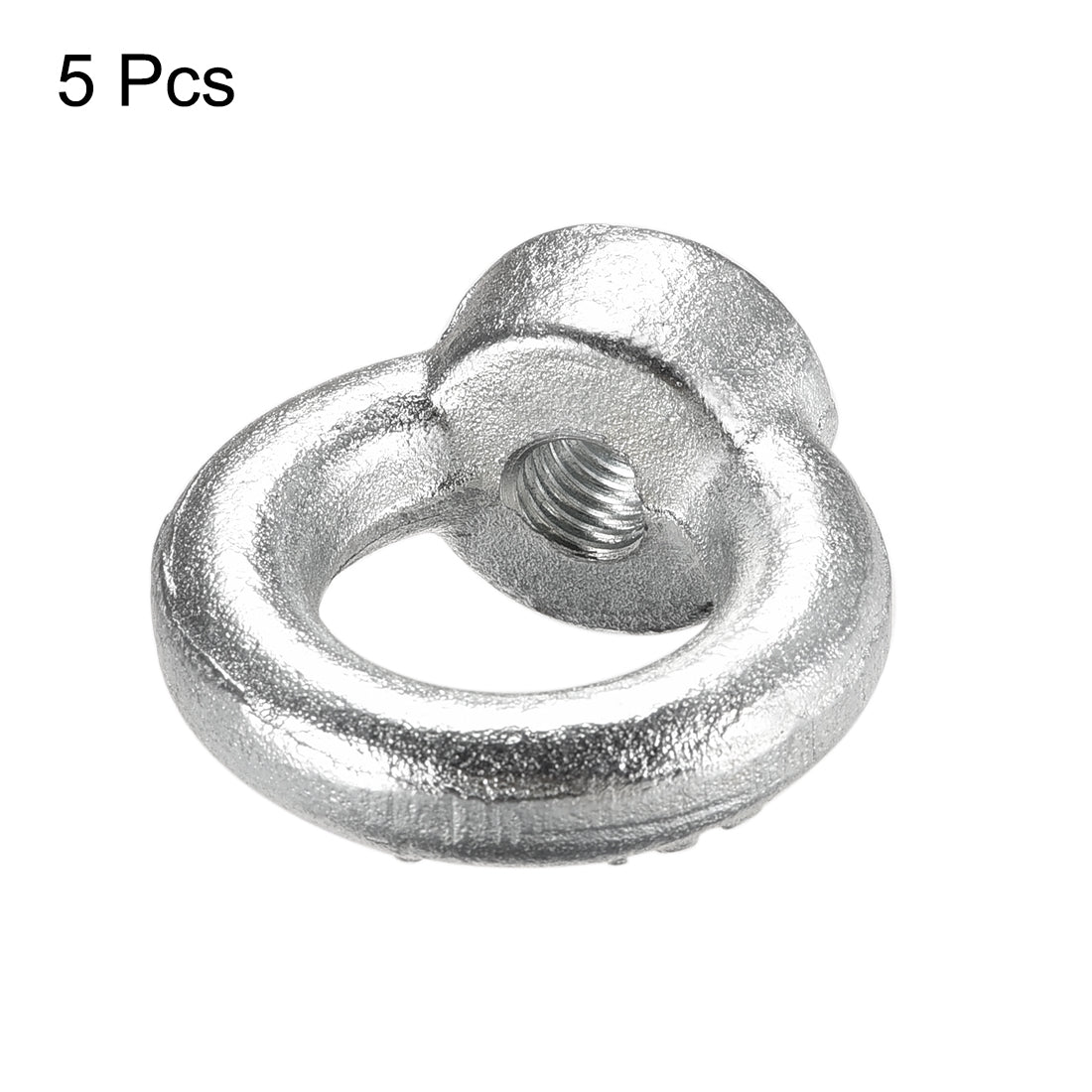 uxcell Uxcell M10 Thread C15 Carbon Steel Zinc Plated DIN582 Lifting Ring Eye Nut 5pcs