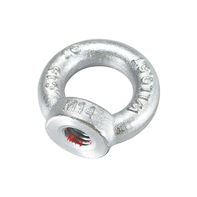 Harfington Uxcell M14 Thread C15 Carbon Steel Zinc Plated DIN582 Lifting Ring Eye Nut 2pcs