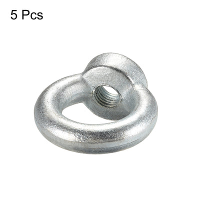 Harfington Uxcell M16 Thread C15 Carbon Steel Zinc Plated DIN582 Lifting Ring Eye Nut 5pcs