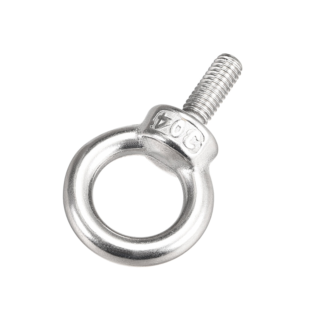 uxcell Uxcell 2 Pcs M6x16mm Thread 16mm Inside Dia 27mm Outside Dia 304 Stainless Steel Lifting Eye Bolt
