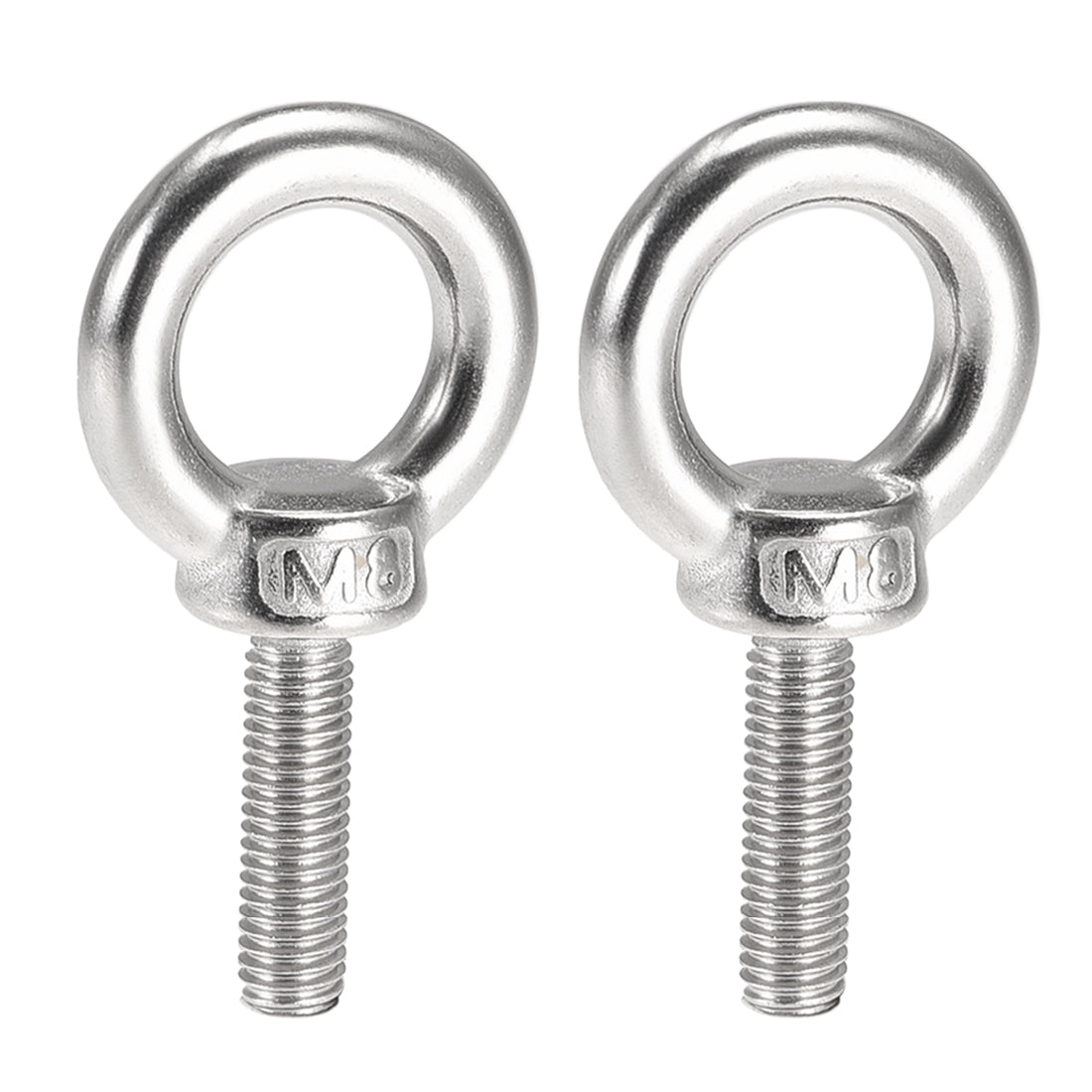 uxcell Uxcell 2 Pcs M8x25mm Thread 20mm Inside Dia 35mm Outside Dia 304 Stainless Steel Lifting Eye Bolt