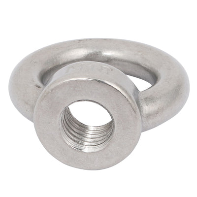 Harfington Uxcell M18 Female Thread 304 Stainless Steel Ring Shaped Lifting Eye Bolt Nut