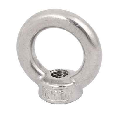 Harfington Uxcell M10 Female Thread 316 Stainless Steel Ring Shaped Lifting Eye Nut 2pcs