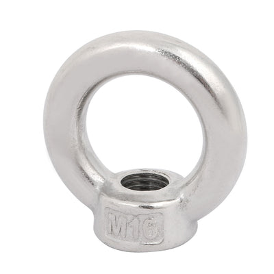 Harfington Uxcell M16 Female Thread 316 Stainless Steel Ring Shaped Lifting Eye Bolt Nut