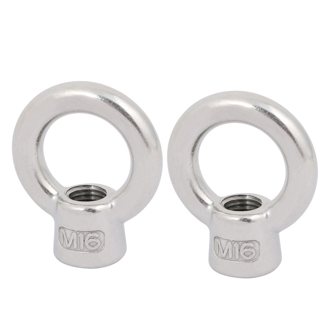 uxcell Uxcell M16 Thread 304 Stainless Steel Japanese Style Ring Shaped Lifting Eye Nut 2pcs