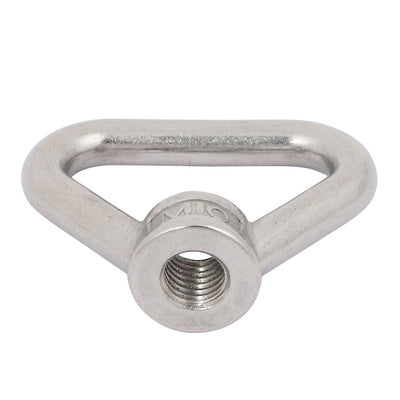 Harfington Uxcell M10 Thread 304 Stainless Steel Triangle Ring Shaped Lifting Eye Nut 2pcs