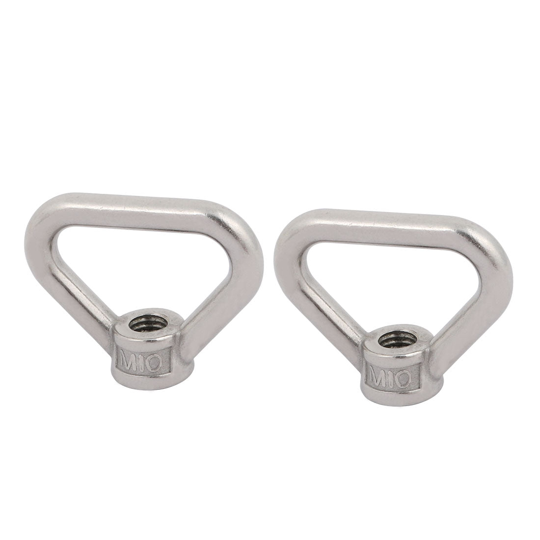 uxcell Uxcell M10 Thread 304 Stainless Steel Triangle Ring Shaped Lifting Eye Nut 2pcs
