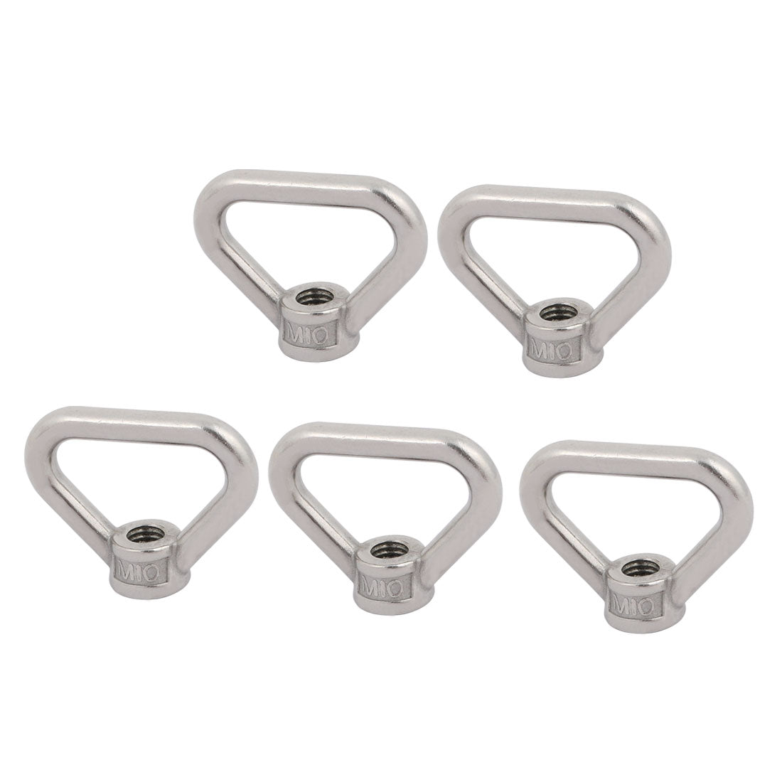 uxcell Uxcell M10 Thread 304 Stainless Steel Triangle Ring Shaped Lifting Eye Nut 5pcs