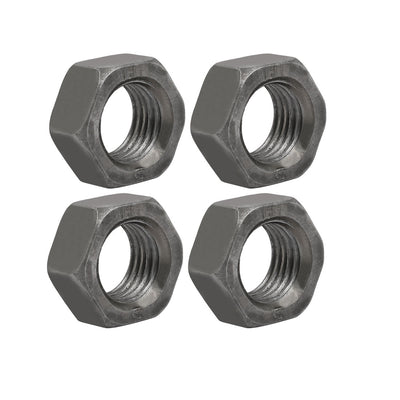 Harfington Uxcell 4pcs M22 Thread 2.5mm Pitch Metric Carbon Steel Left Hand Hex Nut