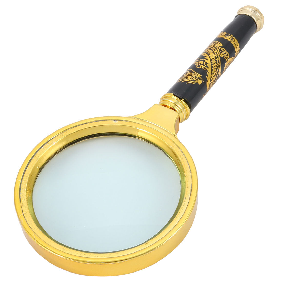 uxcell Uxcell Handheld 10X Magnifying Glass Book Magnifier Loupe Gold Tone
