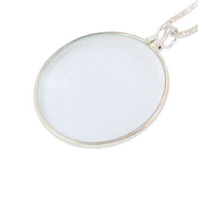 Harfington Uxcell Mini Portable Magnifier Hanging Type Magnifying Glass 5X Glass Lens W Alloy Chain