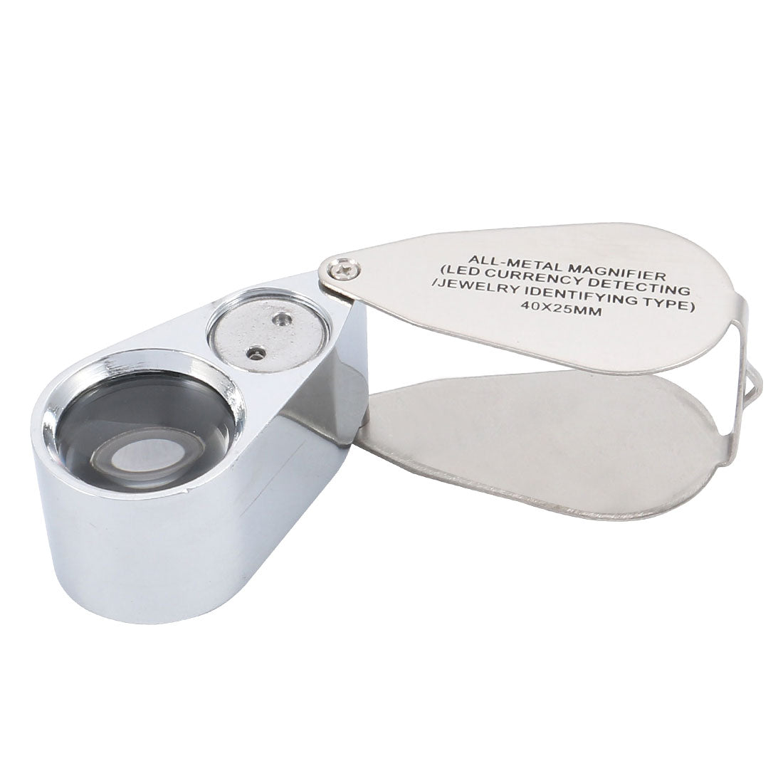uxcell Uxcell Folding Magnifier 40X Illuminated Magnifier Magnifying Glass Loupe Lens w LED Light