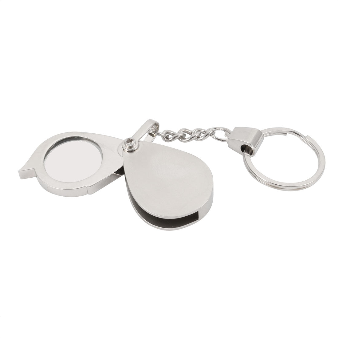 uxcell Uxcell Mini Portable 10X Glass Lens Illuminated Magnifier Magnifying Glass Keychain