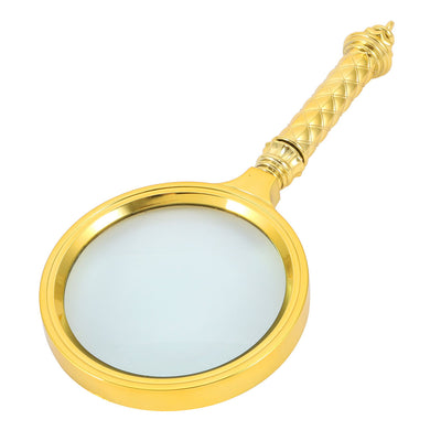 Harfington Uxcell Handheld 10X Magnifying Glass High Definition Illuminated Magnifier