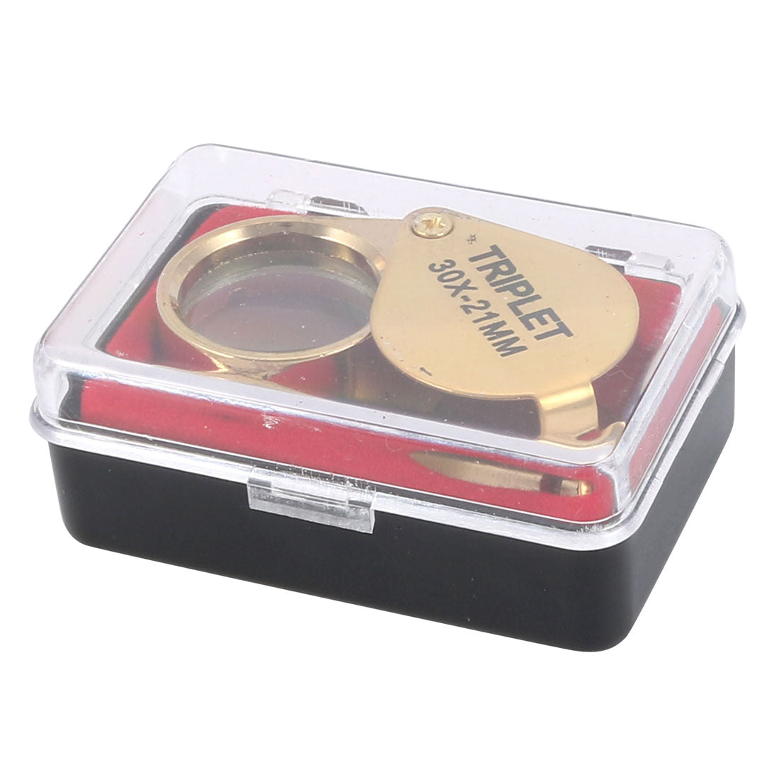 uxcell Uxcell Magnifier Illuminated Magnifier Magnifying Glass 30x Gold Tone