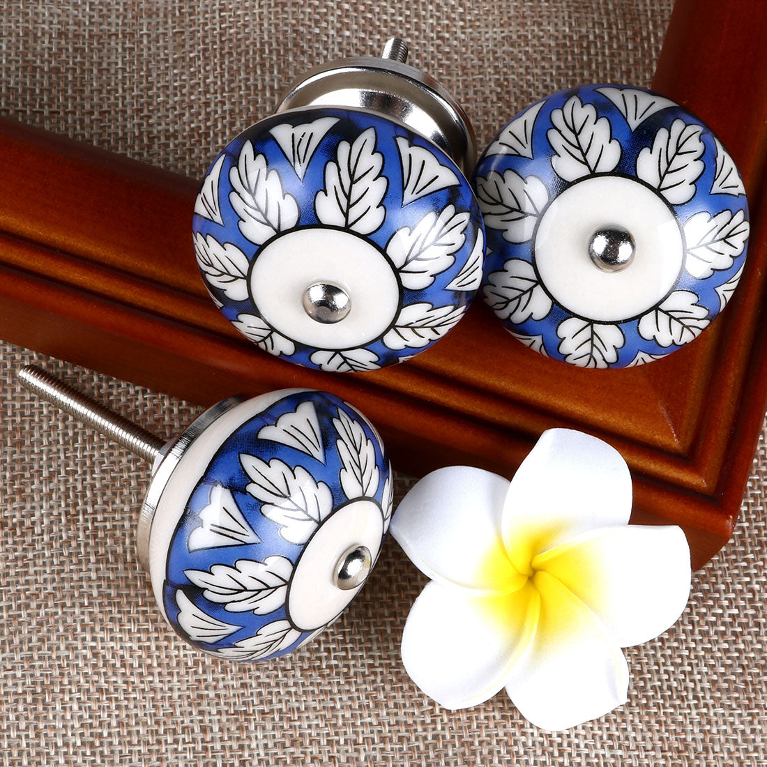 uxcell Uxcell 6 x Hand Painted Ceramic Door Knobs Cabinet Drawer Wardrobe Cupboard Pull Handles #2