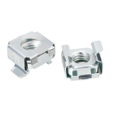Harfington Uxcell 50 Pack, M8 Cage Nut, Carbon Steel Zinc Plated for Server Shelf Cabinet