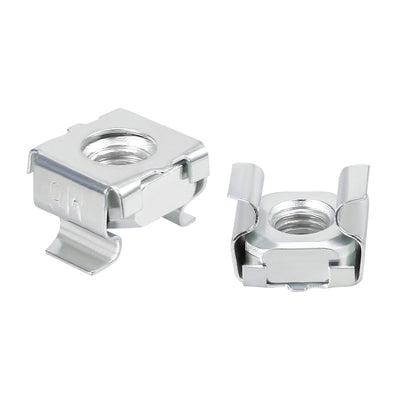 Harfington Uxcell 55 Pack, M6 Cage Nut, Carbon Steel Zinc Plated for Server Shelf Cabinet