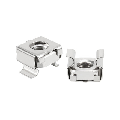 Harfington Uxcell 55 Pack, M6 Cage Nut, 304 Stainless Steel for Server Shelf Cabinet