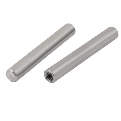 Harfington Uxcell 304 Stainless Steel M4 Female Thread 6mm x 45mm Cylindrical Dowel Pin 2pcs