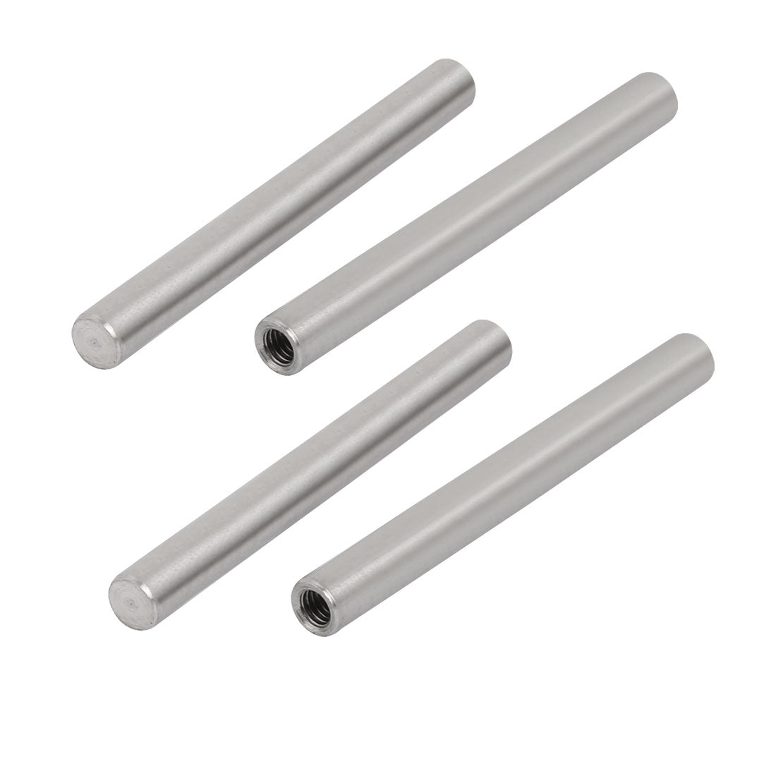 uxcell Uxcell 304 Stainless Steel M4 Female Thread 6mm x 60mm Cylindrical Dowel Pin 4pcs