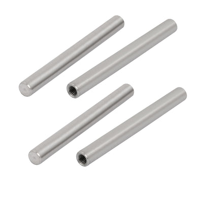 Harfington Uxcell 304 Stainless Steel M4 Female Thread 6mm x 60mm Cylindrical Dowel Pin 4pcs