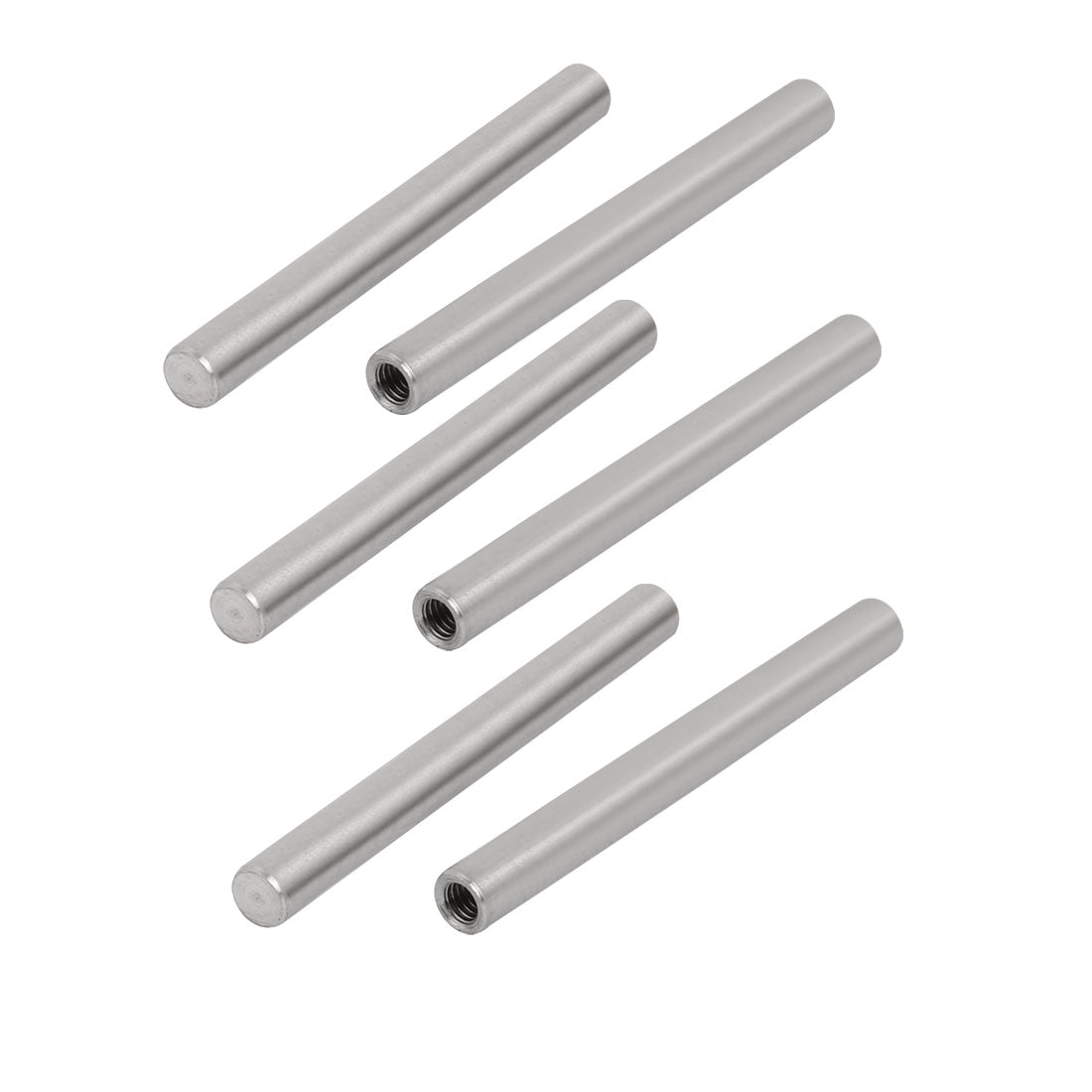 uxcell Uxcell 304 Stainless Steel M4 Female Thread 6mm x 60mm Cylindrical Dowel Pin 6pcs