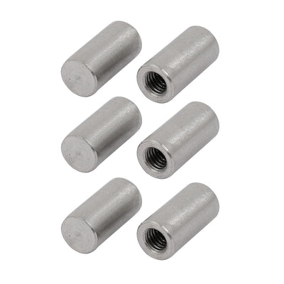 Harfington Uxcell 304 Stainless Steel M5 Female Thread 8mm x 16mm Cylindrical Dowel Pin 6pcs