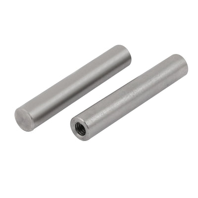Harfington Uxcell 304 Stainless Steel M6 Female Thread 10mm x 60mm Cylindrical Dowel Pin 2pcs