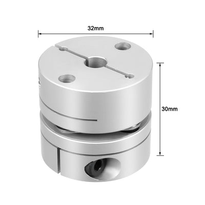 Harfington Uxcell 8mm to 6.35mm Bore One Single Diaphragm Motor Wheel Flexible Coupling Joint