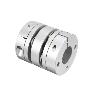 Harfington Uxcell 14mmx19mm Clamp Tight Motor Shaft Double Diaphragm Coupling accoupler