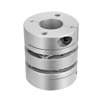 Harfington Uxcell 14mmx19mm Clamp Tight Motor Shaft Double Diaphragm Coupling accoupler