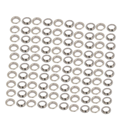 Harfington Uxcell 100pcs 10mm Brass Eyelet Grommets Silver Tone for Clothes Leather Canvas