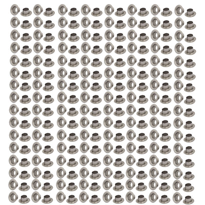 Harfington Uxcell 500pcs 4mm Inner Dia 201 Stainless Steel Eyelet Grommets Kit w Washer for Leather Canvas Clothes Shoes