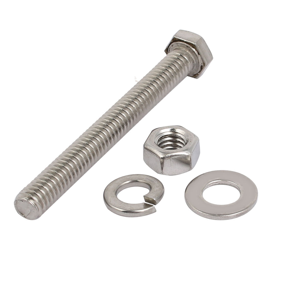 uxcell Uxcell 2Set 304 Stainless Steel 5/16"-18 Thread 3" Length Hex Bolt Kit w Washer Nut