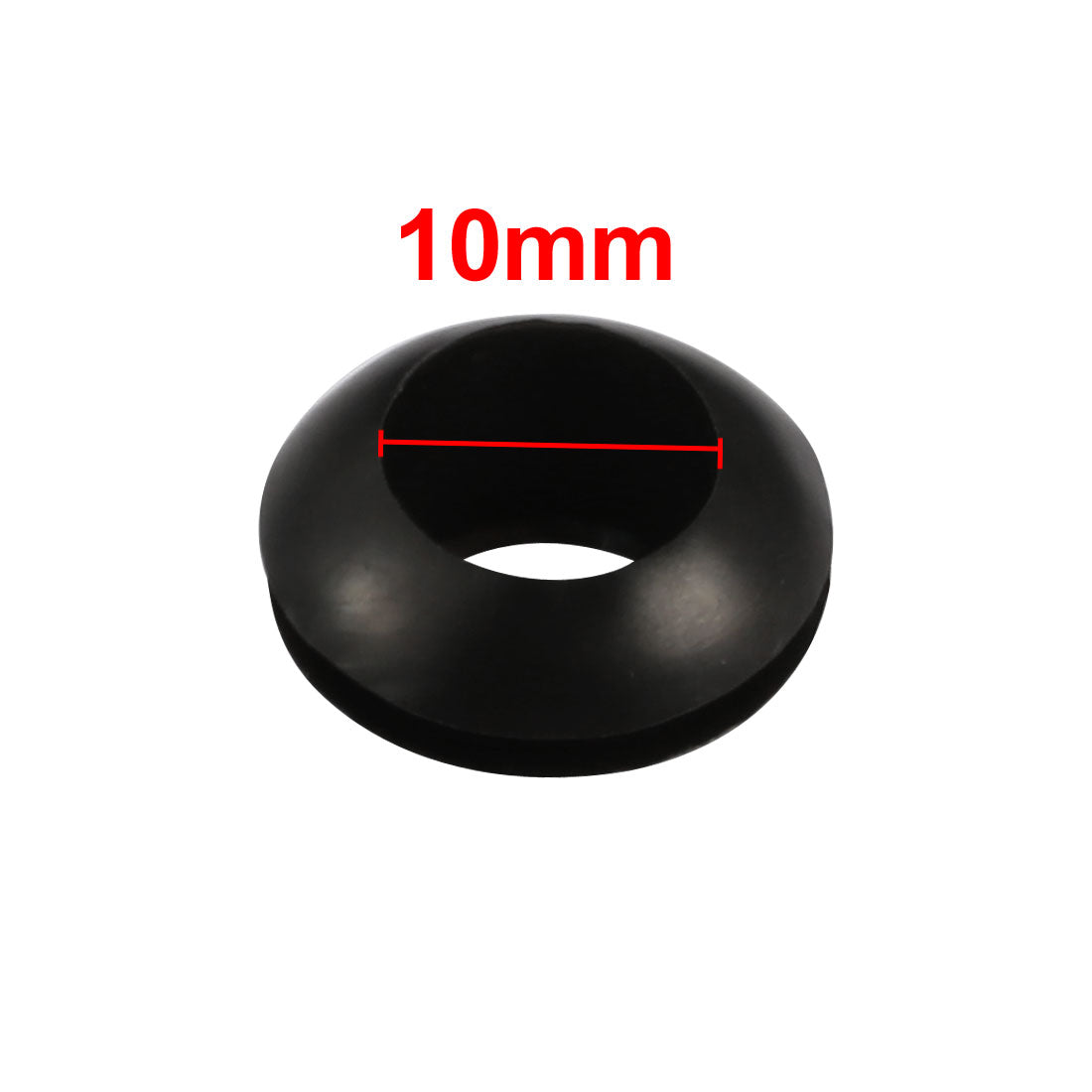 uxcell Uxcell 15pcs Wire Protective Grommets Black Rubber 10mm Double Sided Grommet