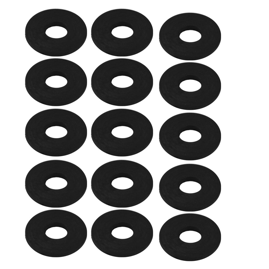 Uxcell Uxcell 15pcs Black Color Rubber Round Flat Washer Assortment Size 14x24x3mm Flat Washer