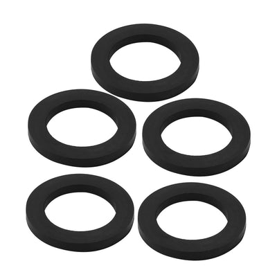 Harfington Uxcell 5pcs Black Rubber Round Flat Washer Assortment Size 3x8x2mm Flat Washer