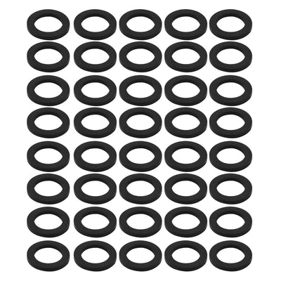 Harfington Uxcell 40pcs Black Rubber Round Flat Washer Assortment Size 6x14x2.5mm Flat Washer