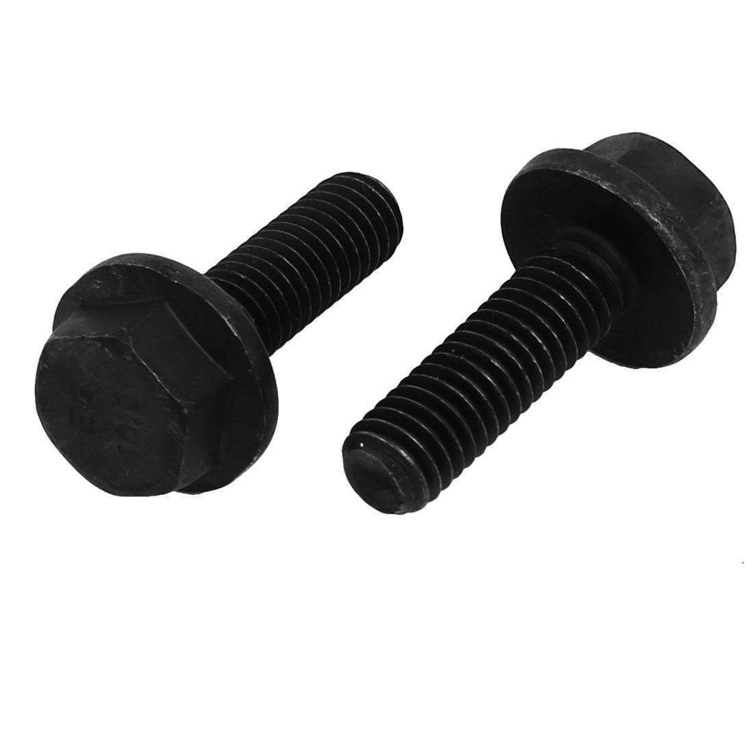 uxcell Uxcell 8pcs M6x20mm Fully Thread Carbon Steel Hex Non-Serrated Flange Bolts Screws