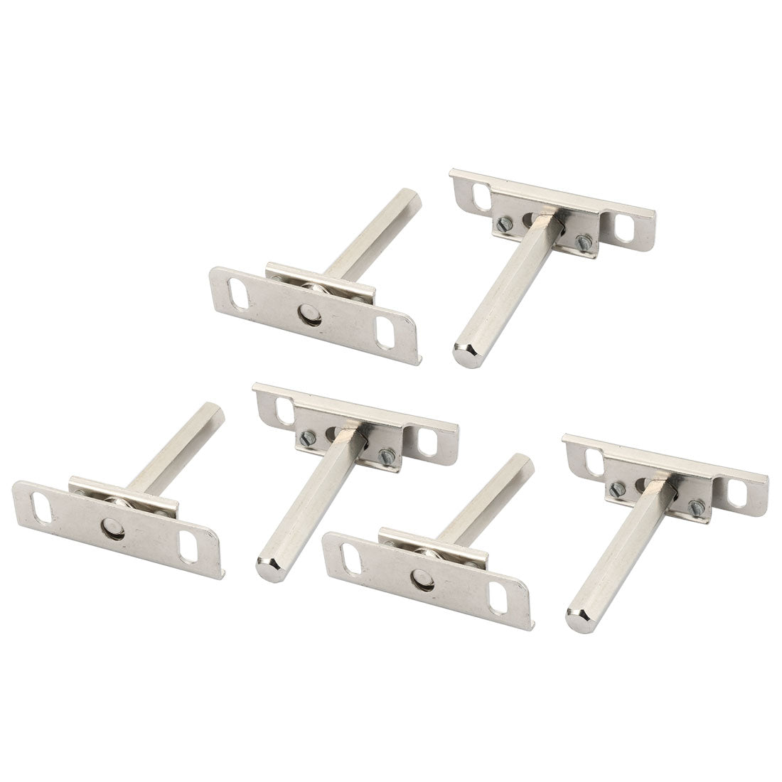 uxcell Uxcell 3" Length Cold Rolled Steel Nickel Plated Invisible Floating Shelf Bracket 6pcs