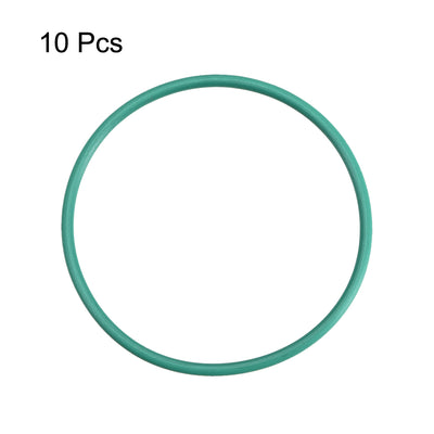 Harfington Uxcell 10pcs Green 35mm Outer Dia 1.5mm Thickness Sealing Ring O-shape Rubber Grommet