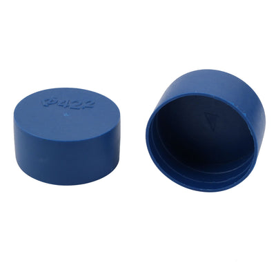 Harfington Uxcell 2pcs 42mm Inner Dia PE Plastic End Cap Bolt Thread Protector Tube Cover Blue