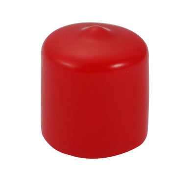Harfington Uxcell 50pcs 22mm Dia Red Rubber Thread Round Cabinet Chair Leg Insert Cover Protector