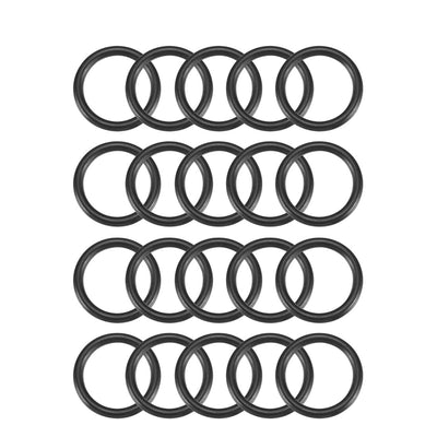 uxcell Uxcell 20pcs Black Nitrile Butadiene Rubber NBR O-Ring 7.65mm Inner Dia 1.78mm Width