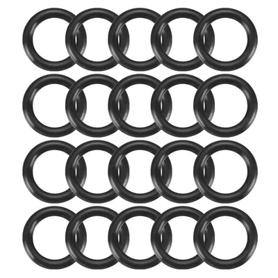uxcell Uxcell 20pcs Black Nitrile Butadiene Rubber NBR O-Ring 9.8mm Inner Dia 2.4mm Width