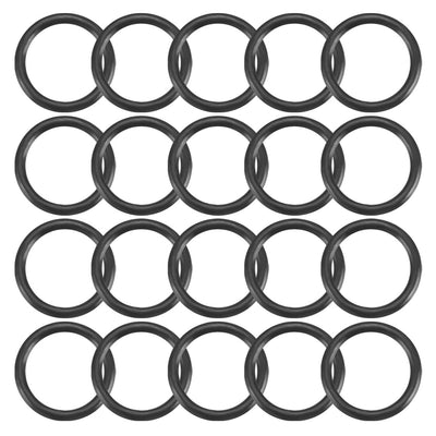 uxcell Uxcell 20pcs Black Nitrile Butadiene Rubber NBR O-Ring 6.5mm Inner Dia 1mm Width