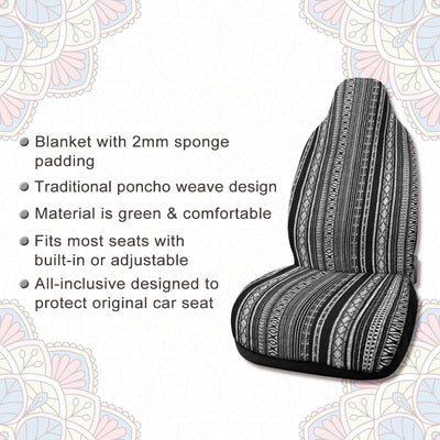 Harfington Uxcell 7pcs Multi-color Blanket Durable Baja Bucket Seat Cover Protector for Car