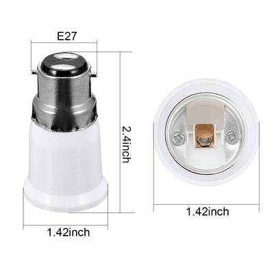 Harfington Uxcell 3pcs AC 90-240V 4A B22 to E27 Socket Adapter PBT Lamp Bulb Holder 200 Degree Heat Resistant